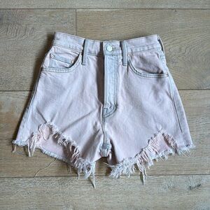 EUC Mother pink denim washed high waisted cutoffs, 23, soft with no rips/stains